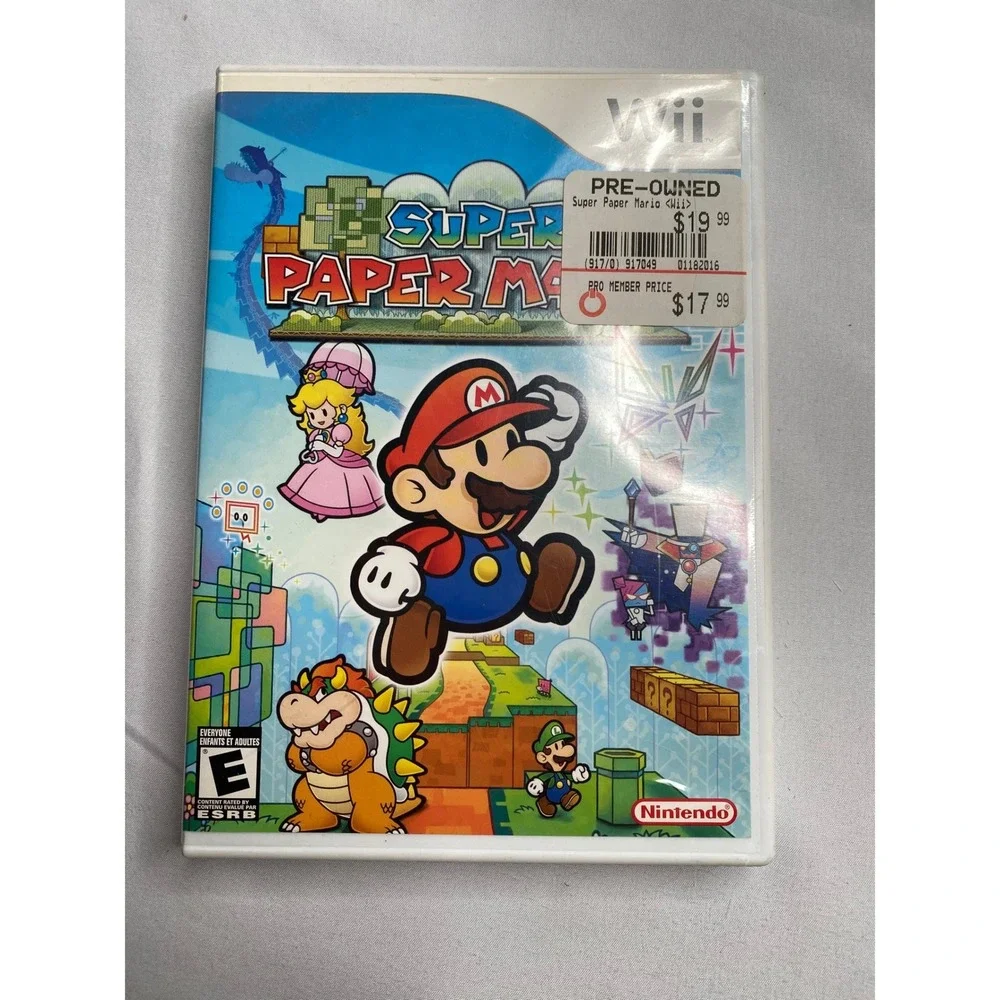 Super Paper Mario Nintendo Wii Video Game